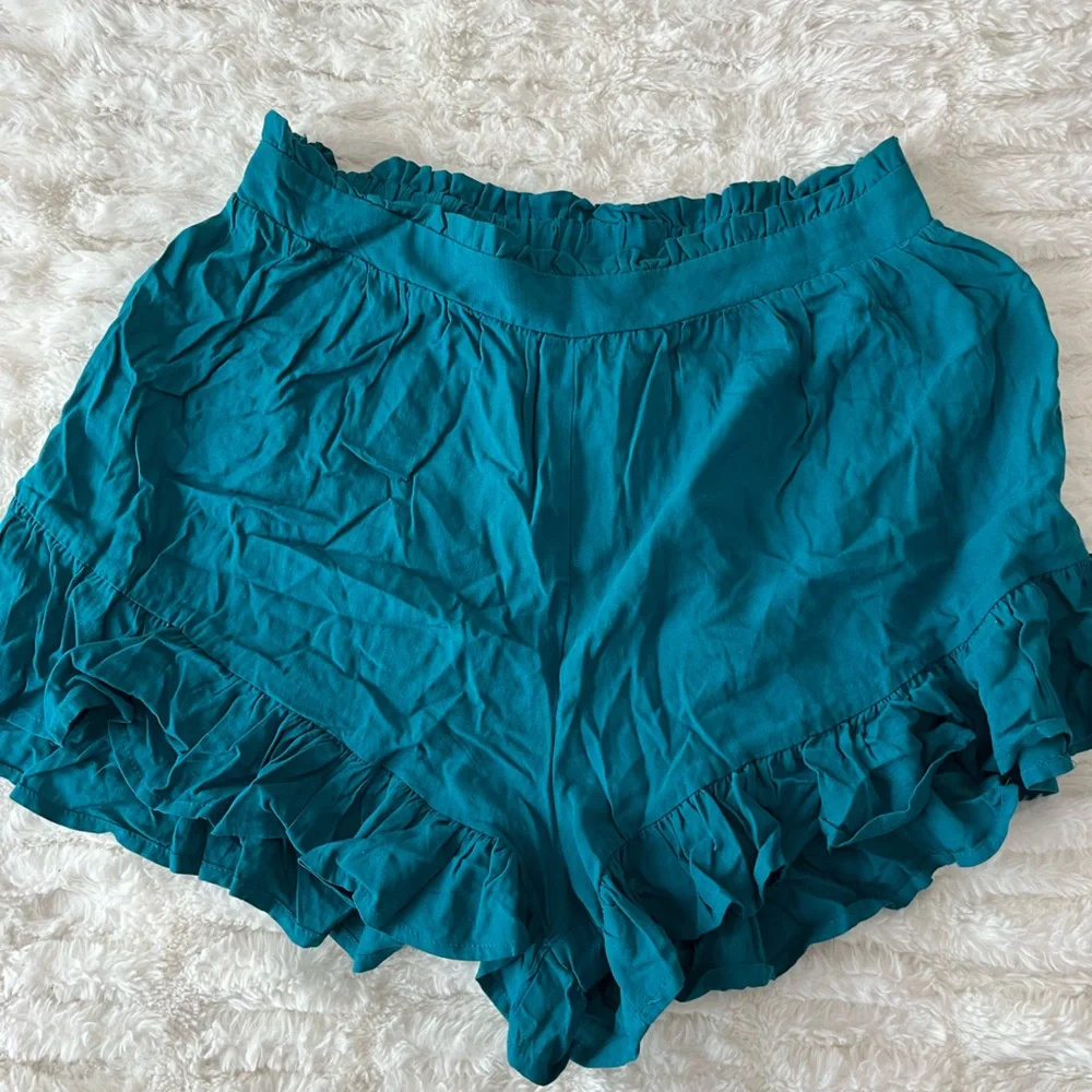 Blue Ruffle Shorts - Picture 2 of 2